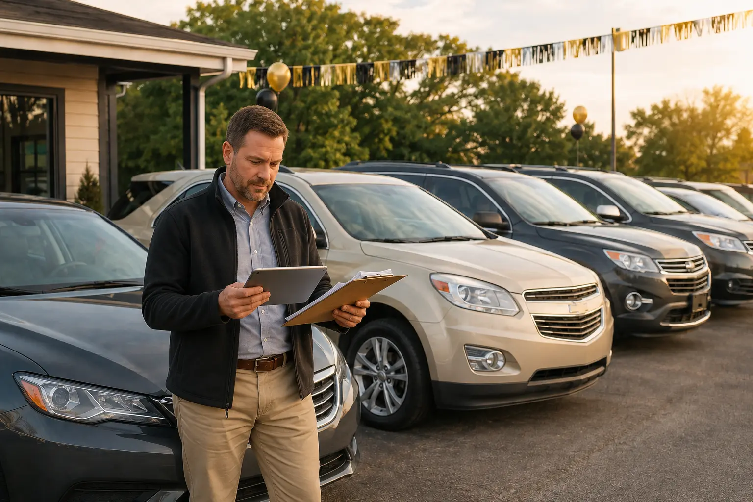 Business owner reviewing products and inventory